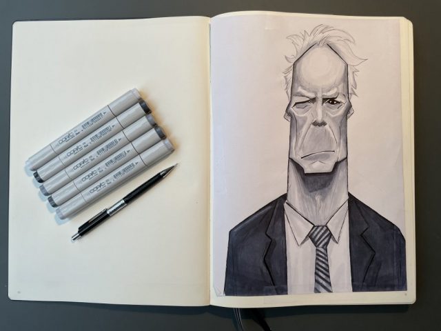 Clint in Copics by CK